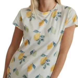 Marine Layer Orange Print Cotton Blend Tee S